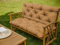 Charger l'image dans la visionneuse de la galerie, Bänkkudde Relax pallkudde med ryggstöd Trädgårdsgungkudde med sömmar Quiltad trädgårdsdyna Trädgårdskudde Sittdyna Hollywoodgunga