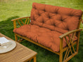 Charger l'image dans la visionneuse de la galerie, Bänkkudde Relax pallkudde med ryggstöd Trädgårdsgungkudde med sömmar Quiltad trädgårdsdyna Trädgårdskudde Sittdyna Hollywoodgunga