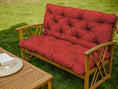 Charger l'image dans la visionneuse de la galerie, Bänkkudde Relax pallkudde med ryggstöd Trädgårdsgungkudde med sömmar Quiltad trädgårdsdyna Trädgårdskudde Sittdyna Hollywoodgunga