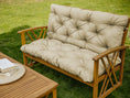 Charger l'image dans la visionneuse de la galerie, Bänkkudde Relax pallkudde med ryggstöd Trädgårdsgungkudde med sömmar Quiltad trädgårdsdyna Trädgårdskudde Sittdyna Hollywoodgunga