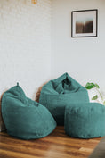Charger l'image dans la visionneuse de la galerie, Bean bag Pouf en velours côtelé