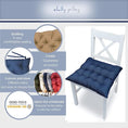 Cargar la imagen en la vista de la galería, Cojines de asiento acolchados con correas de sujeción, elegantes cojines para sillas para la cocina y el jardín