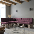 Bild in Galerie-Betrachter laden, Palettenkissen Palettenauflage Schräg Geschnitten Gesteppt Palettenpolster Gartenkissen Garten Kissen Indoor Outdoorkissen Farben und Größen
