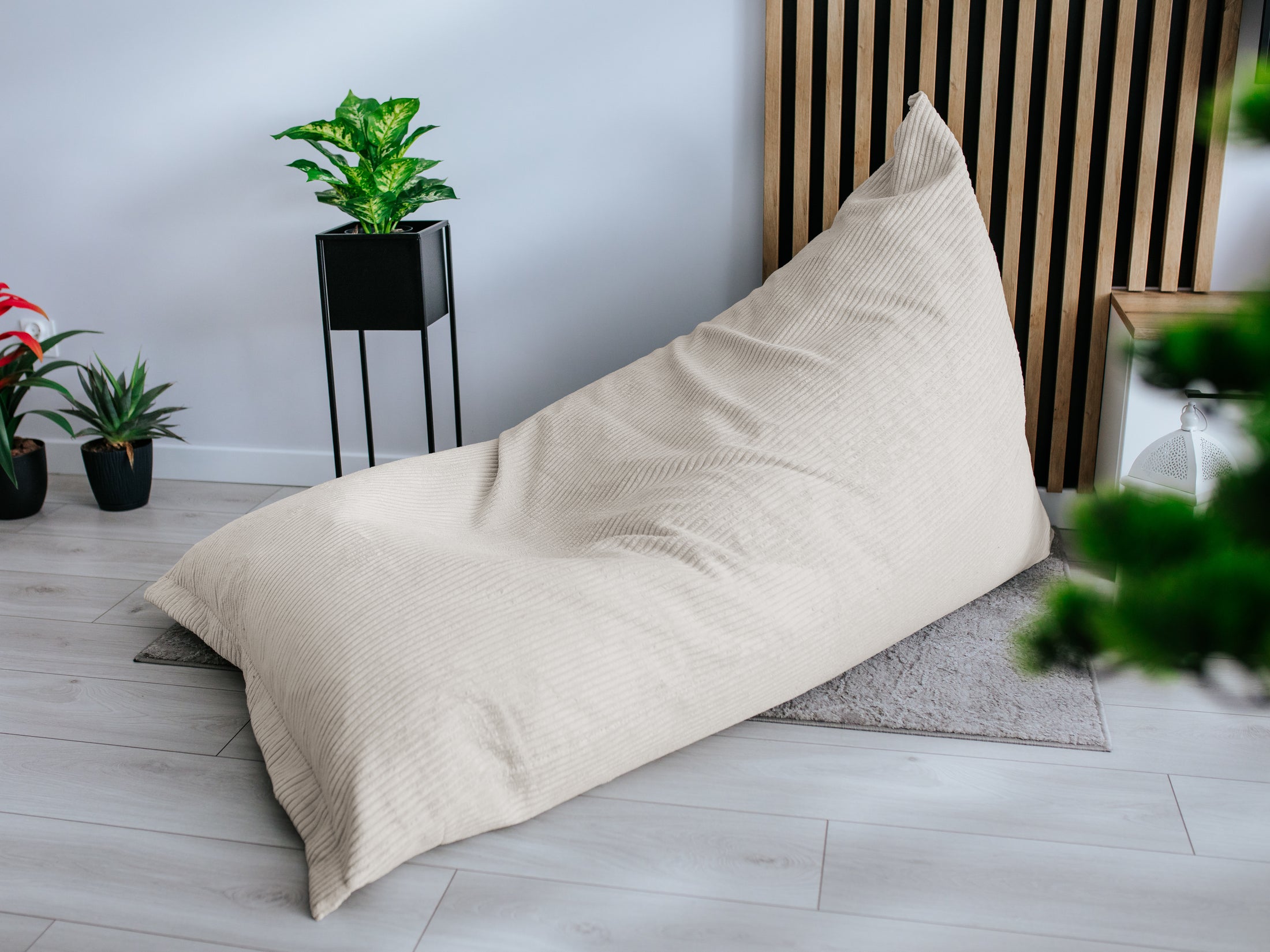 Pouf poire Pouf géant Coussin de siège Coussin de jardin Coussin