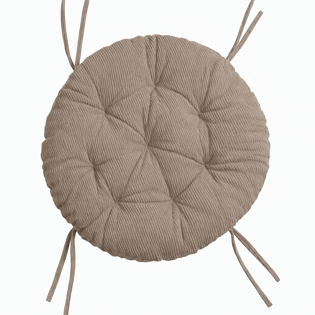 Coussin rond Papasan pour fauteuil en rotin en velours côtelé