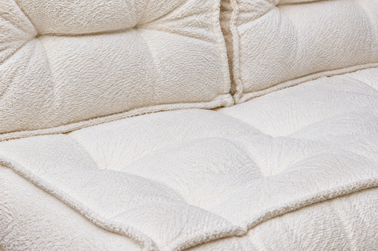 Coussin de mobilier de jardin Aspen - Tissu bouclé doux et résistant, parfait pour les meubles de jardin et en rotin dans le jardin et sur la terrasse