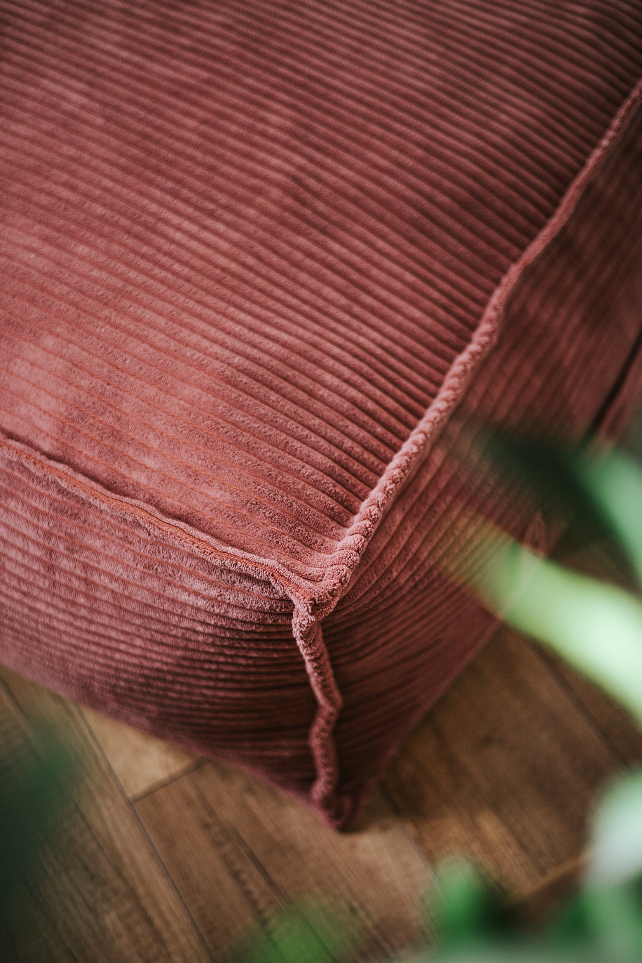 Pouf a sacco quadrato per bambini, sgabello in velluto a coste, ideale per la cameretta dei bambini