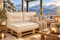 Charger l'image dans la visionneuse de la galerie, Coussin de mobilier de jardin Aspen - Tissu bouclé doux et résistant, parfait pour les meubles de jardin et en rotin dans le jardin et sur la terrasse
