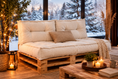 Charger l'image dans la visionneuse de la galerie, Coussin de mobilier de jardin Aspen - Tissu bouclé doux et résistant, parfait pour les meubles de jardin et en rotin dans le jardin et sur la terrasse
