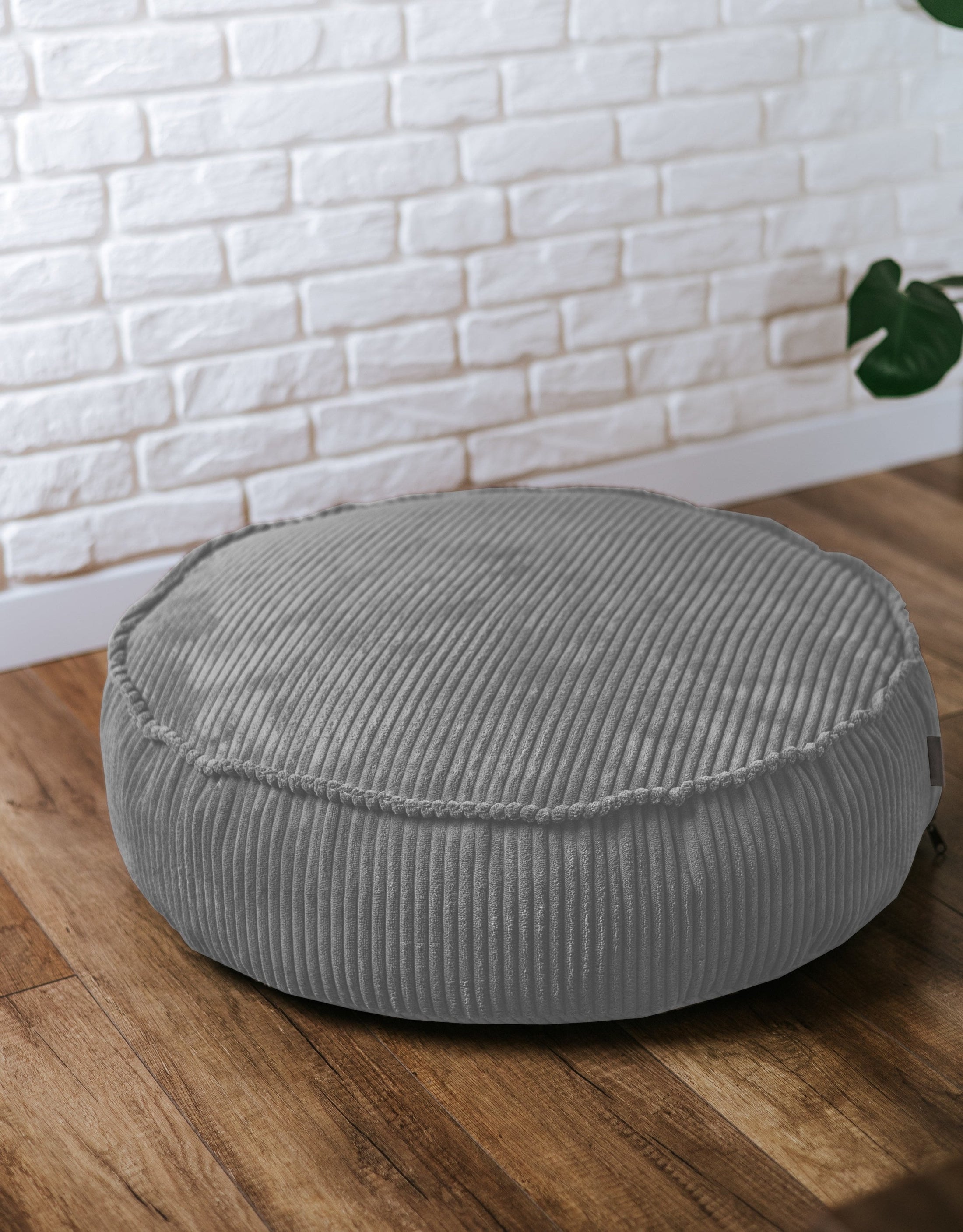 Pouf rotondo in velluto a coste, perfetto per un bambino - comfort per il tuo piccolo