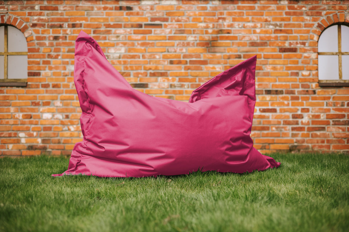 Pouf Imperméable Milos 100x200cm Bleu - Coussin De Sol Déhoussable Pour Intérieur Et Extérieur