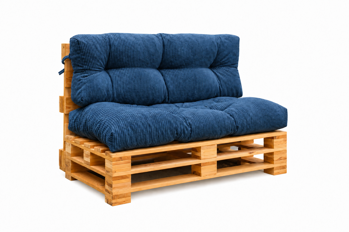 Palettenkissen OSLO CORD – gesteppte Kissen für Palettenmöbel – Indoor