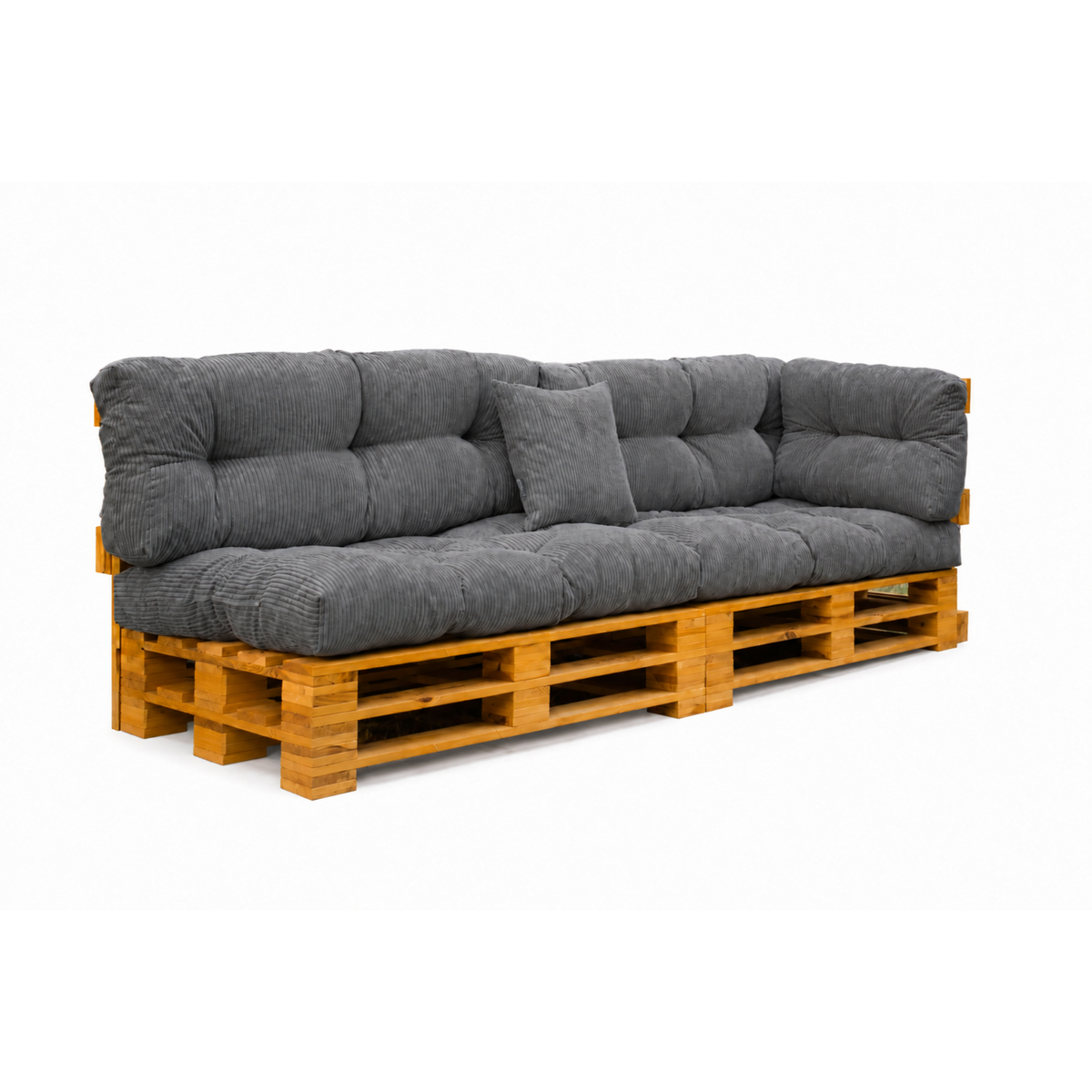 Palettenkissen OSLO CORD – gesteppte Kissen für Palettenmöbel – Indoor