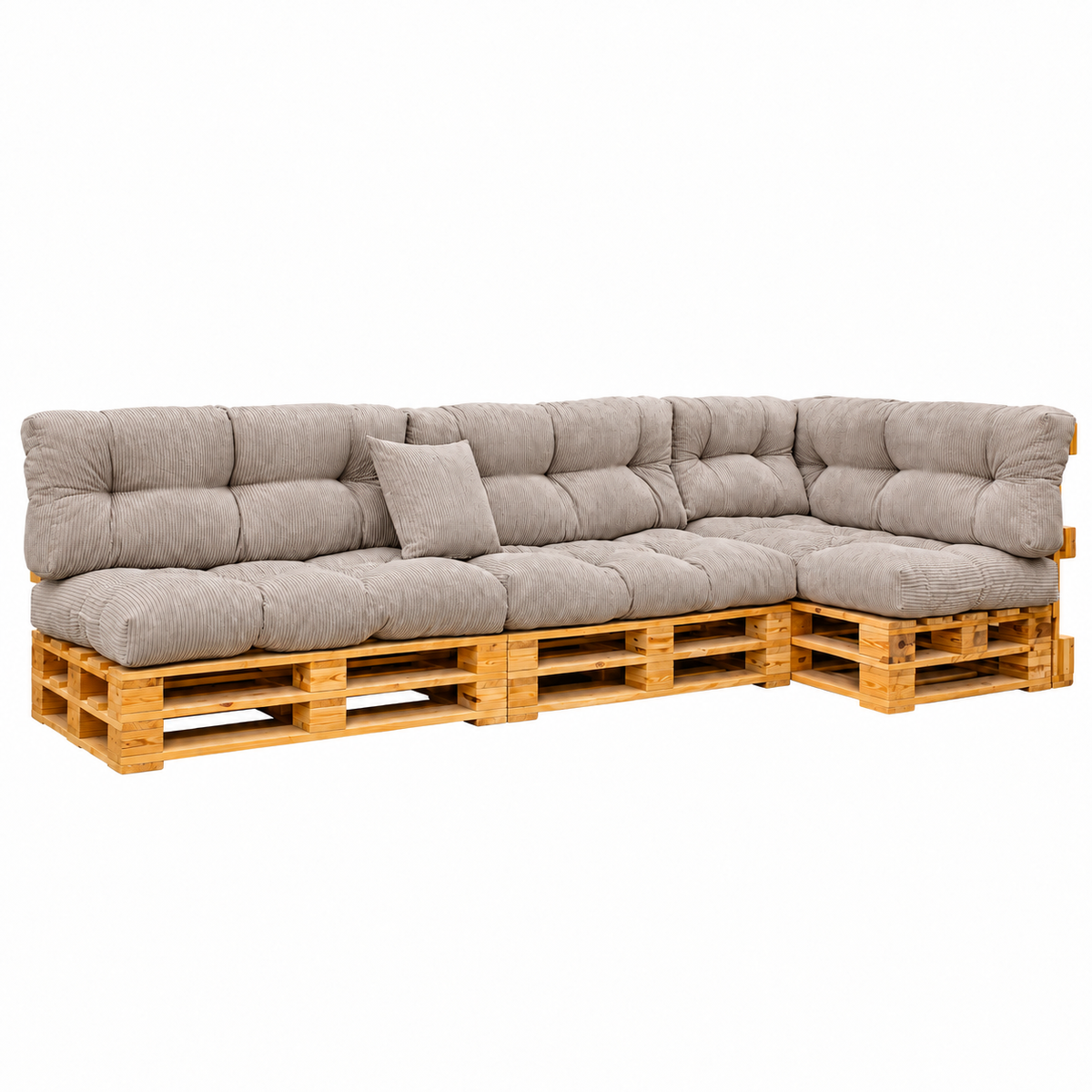 Palettenkissen OSLO CORD – gesteppte Kissen für Palettenmöbel – Indoor