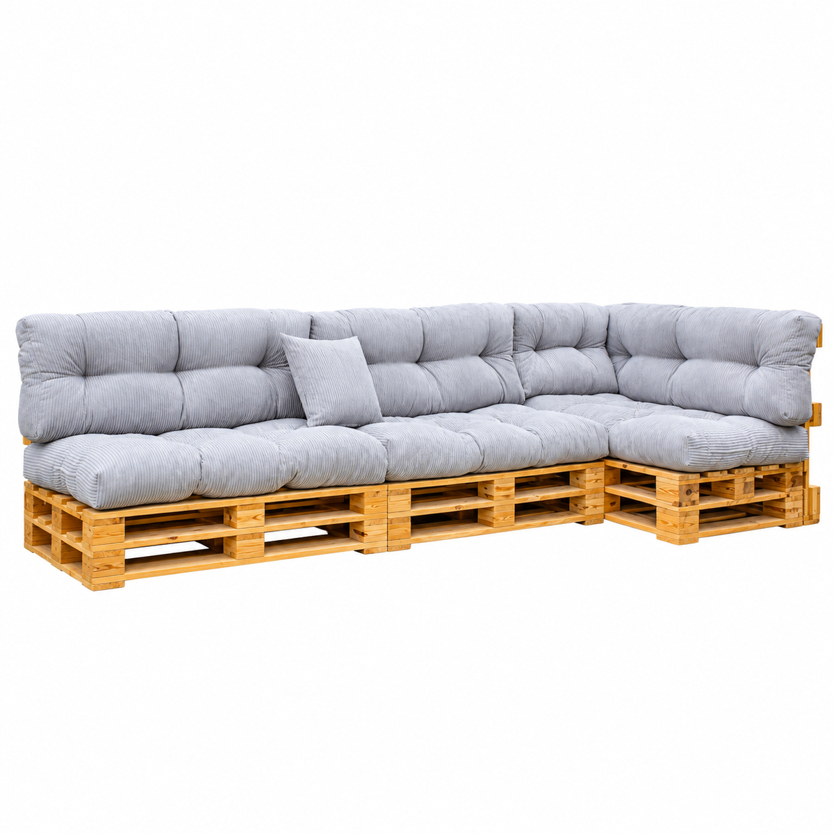 Palettenkissen OSLO CORD – gesteppte Kissen für Palettenmöbel – Indoor
