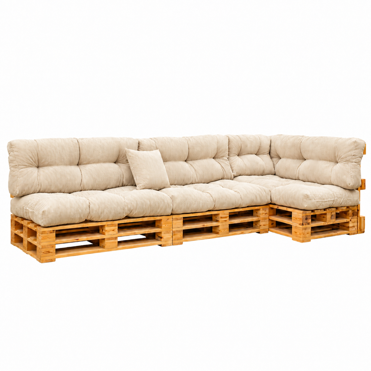 Palettenkissen OSLO CORD – gesteppte Kissen für Palettenmöbel – Indoor