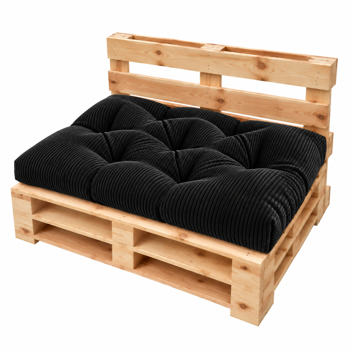 Palettenkissen OSLO CORD – gesteppte Kissen für Palettenmöbel – Indoor