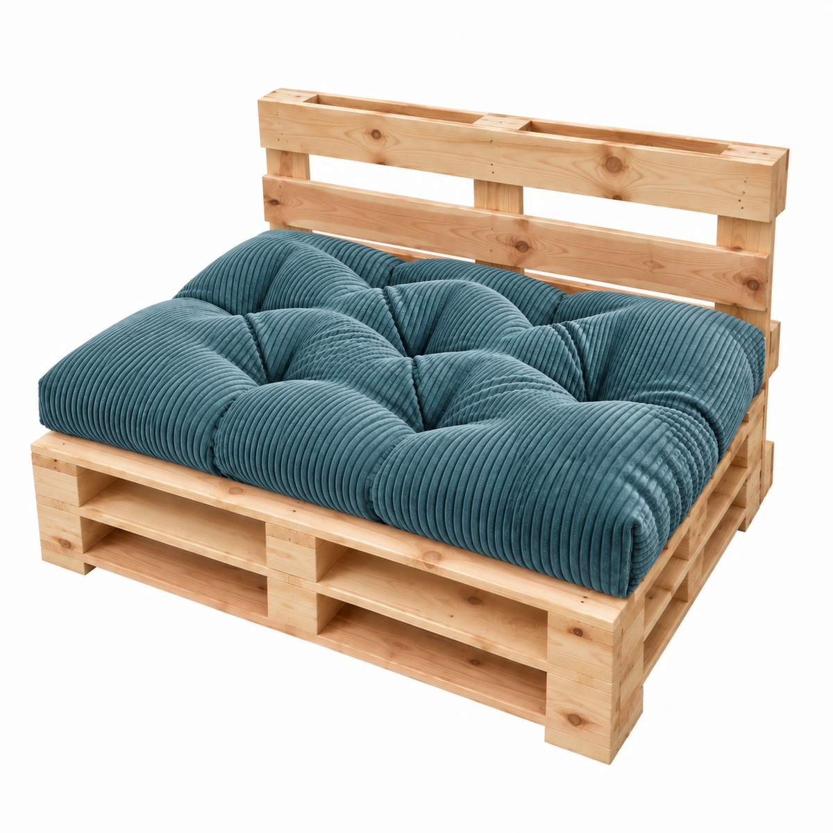 Palettenkissen OSLO CORD – gesteppte Kissen für Palettenmöbel – Indoor