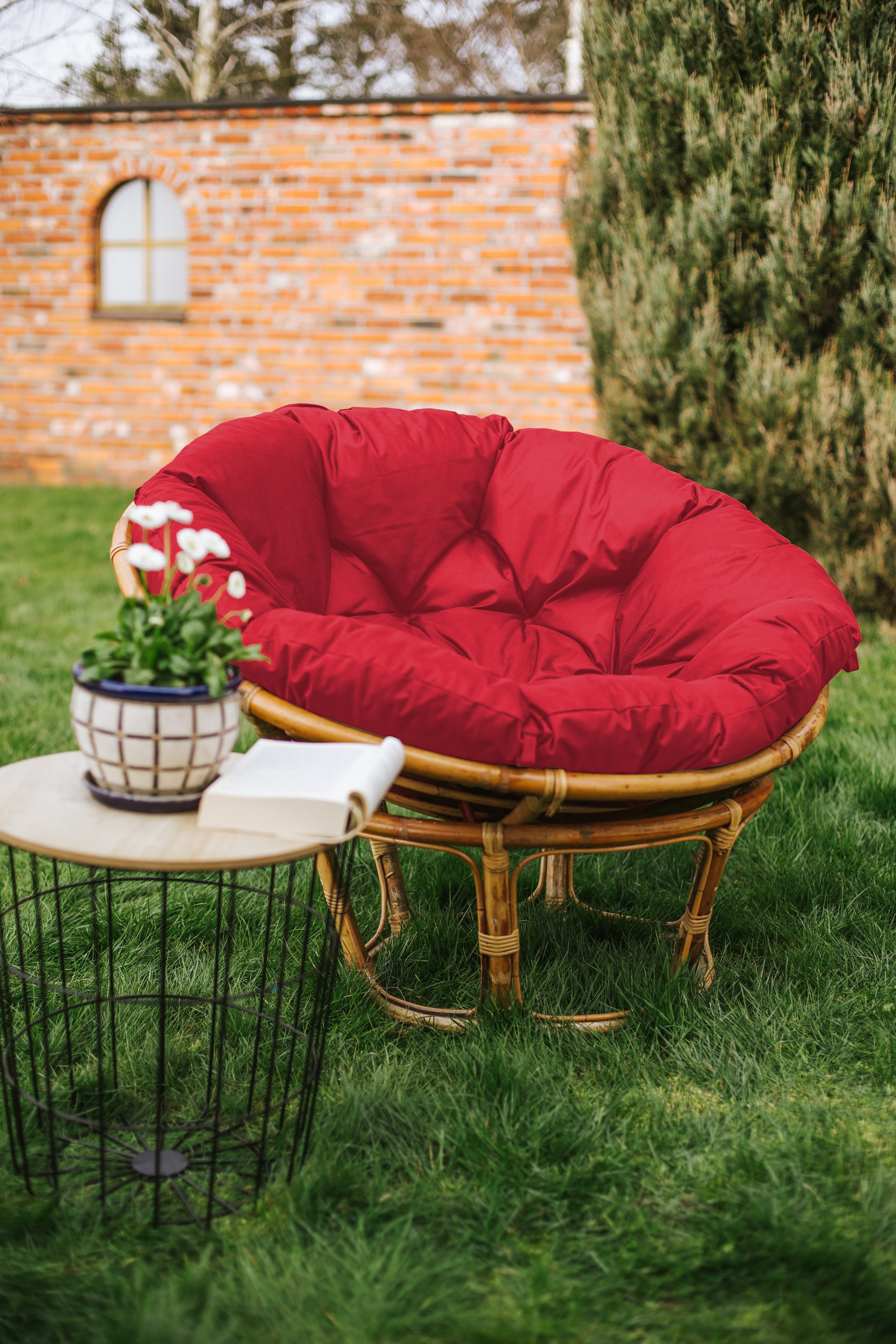 Cojín de silla Papasan acolchado con redondo