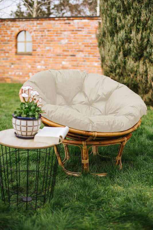 Papasan IMPERMEABILE Cuscino per sedia Papasan cuscino per sedia in rattan cuscino per poltrona trapuntato con passanti rotondi