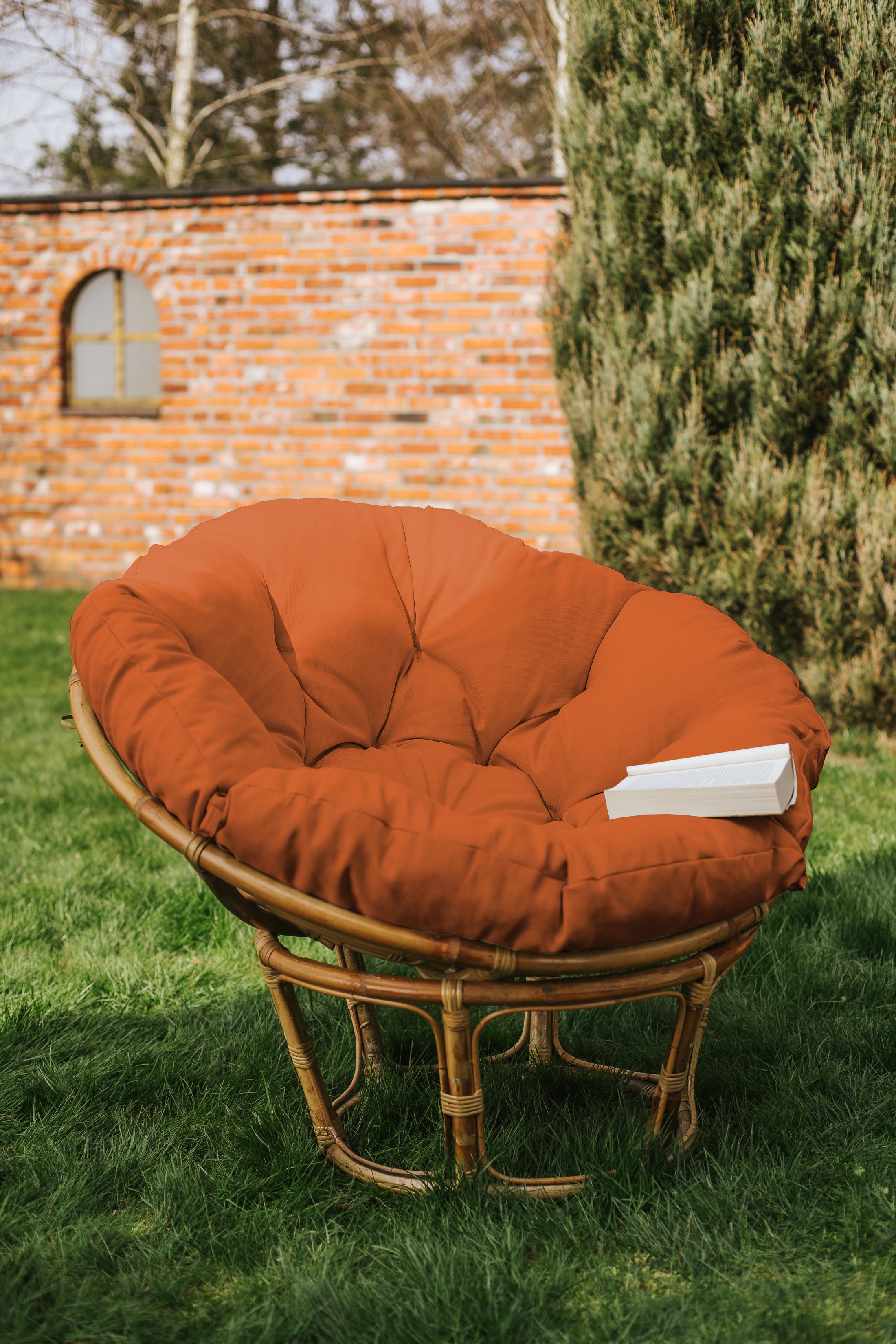 Coussin de fauteuil, coussin de jardin matelassé avec des boucles rondes