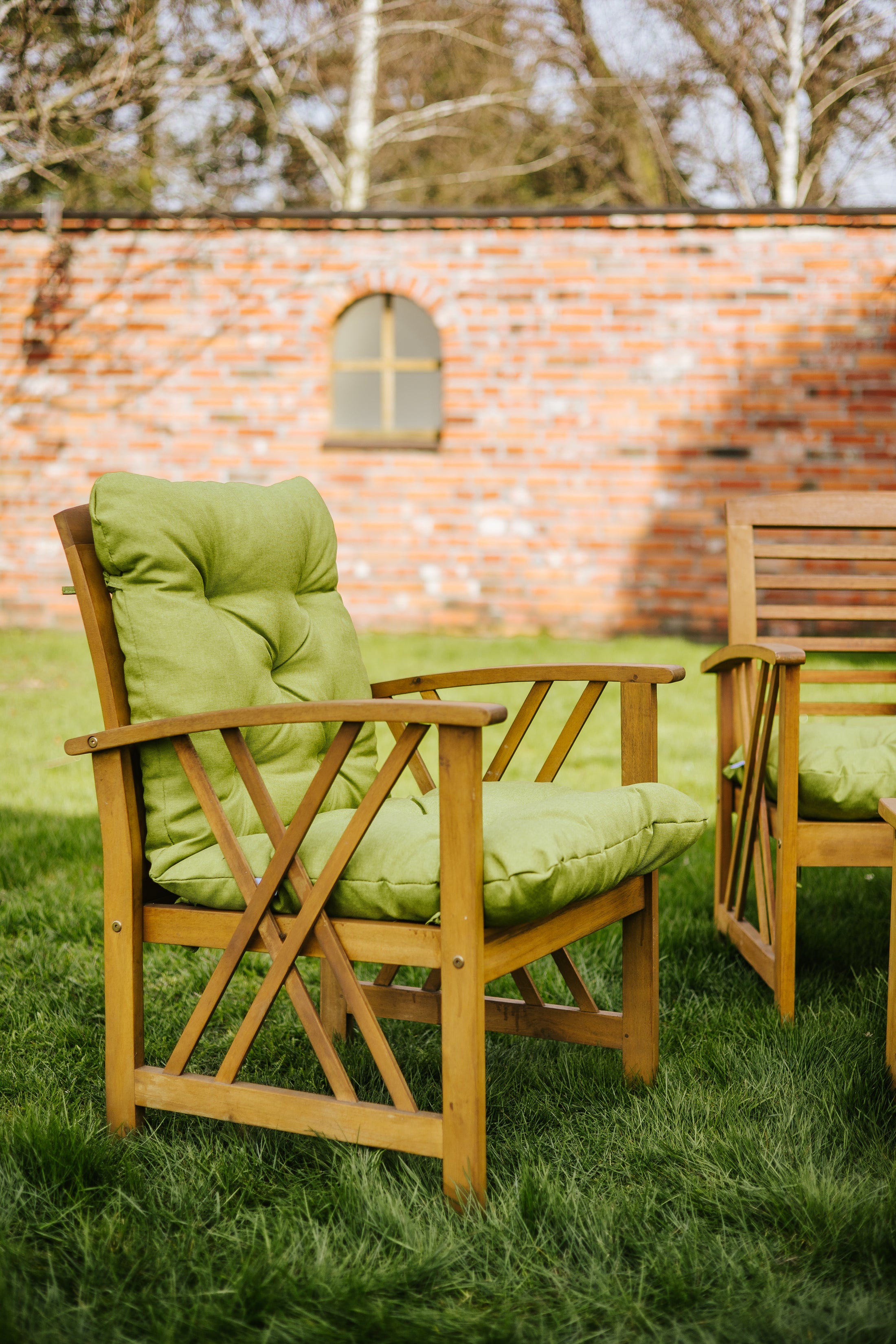 chilly pilley Gartenstuhl Sitzkissen Relax 2 Teilig Kissen Hochlehner Sessel Sitzauflage Gartenschaukelkissen Gartenkissen Garten Kissen Sitzpolster viele Farben