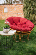 Carica l'immagine nel visualizzatore della galleria, Papasan IMPERMEABILE Cuscino per la poltrona Papasan cuscino per sedia in rattan cuscino per poltrona trapuntato con passanti 
