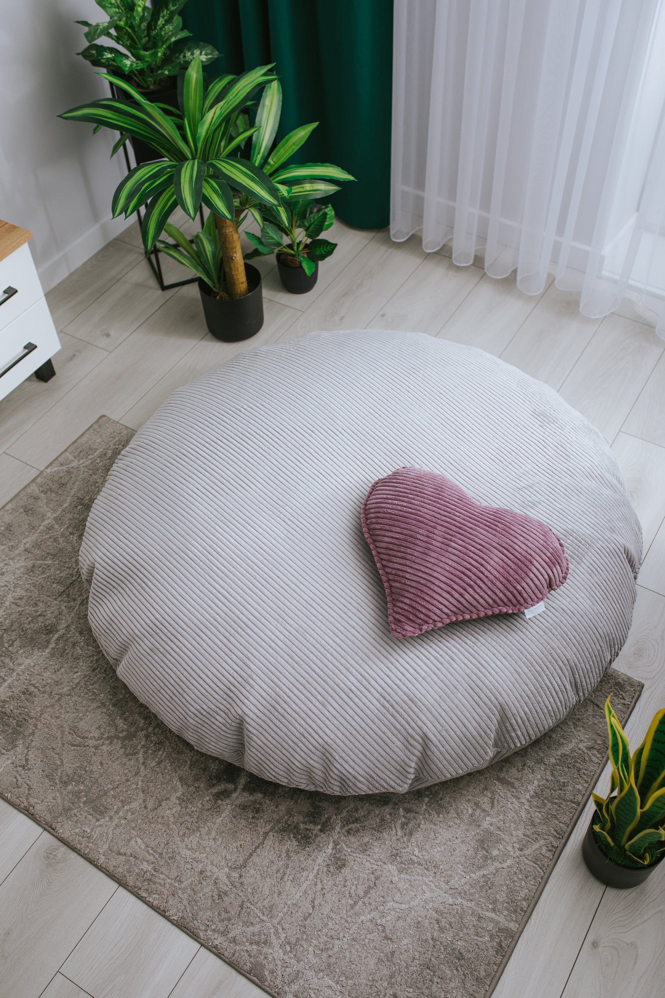 Sitzsack Beanbag Bodenkissen Cord - Sitzsack zum Entspannen im Wohnzimmer, auf der Terrasse und im Garten