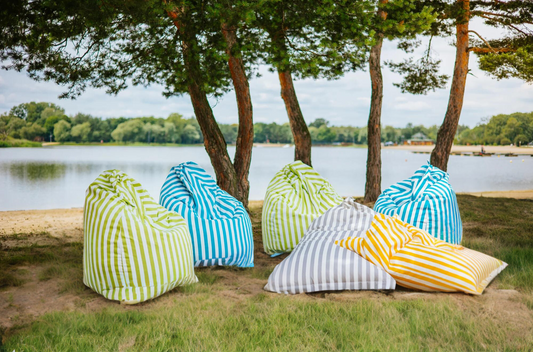 Pouffe Sitzsack Beanbag Banane STRIPE Wasserabweisend OEKO-TEX® 100