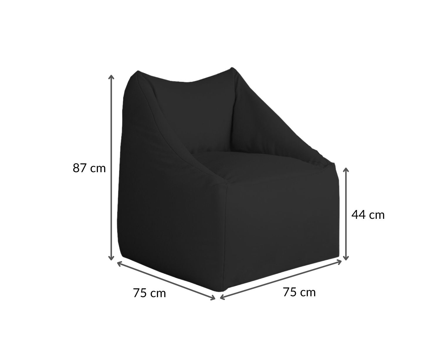 Cojín de asiento impermeable, cojín de suelo, sillón, cojín de jardín con respaldo