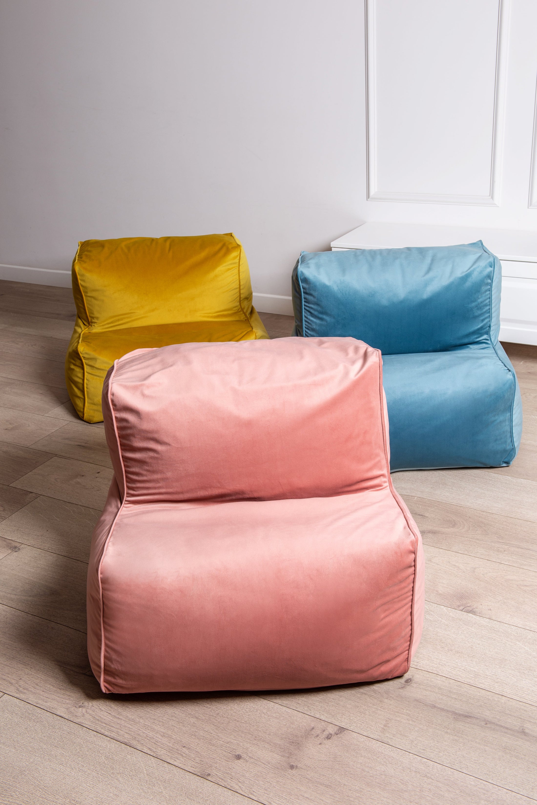 Pouf en velours 