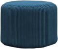 Carica l'immagine nel visualizzatore della galleria, Rotondo cuscino poggiapiedi a sacco in velluto a coste sfoderabile, riempito con le palline di polistirolo in EPS 
