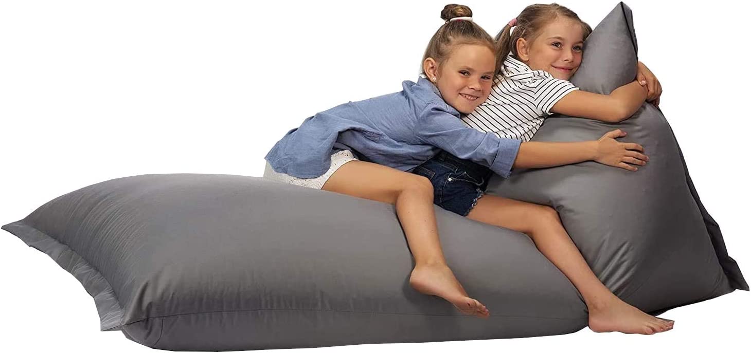 Puf gigante, puf gigante, cojín de asiento, cojín de jardín, cojín de suelo para tumbarse y sentarse, silla relajante impermeable para niños y adultos