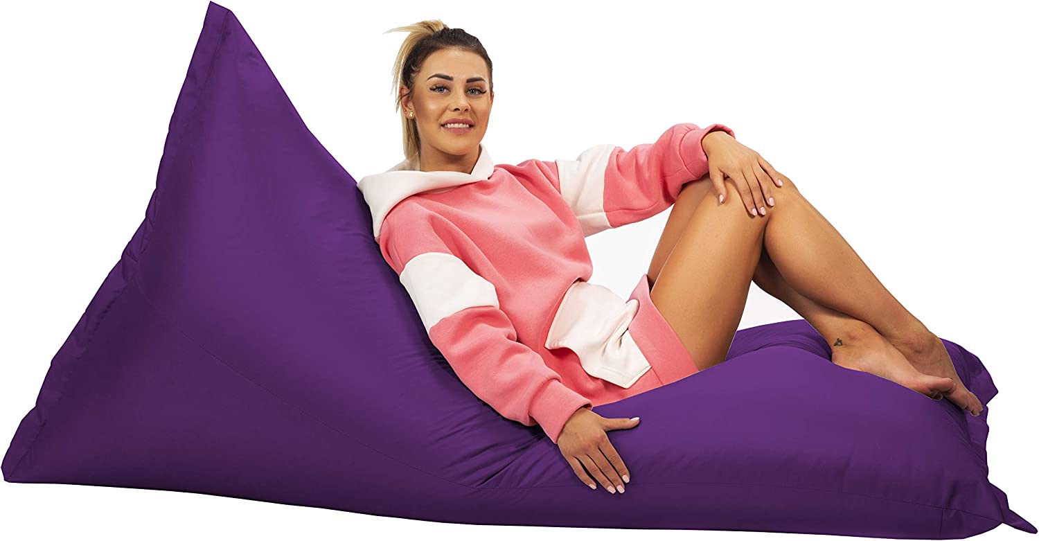 Pouf poire Pouf géant Coussin de siège Coussin de jardin Coussin de sol pour s'allonger et s'asseoir Fauteuil relax imperméable pour enfants et adultes