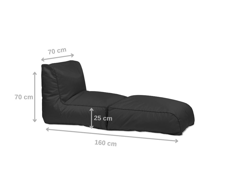 Pouf chaise longue imbottito