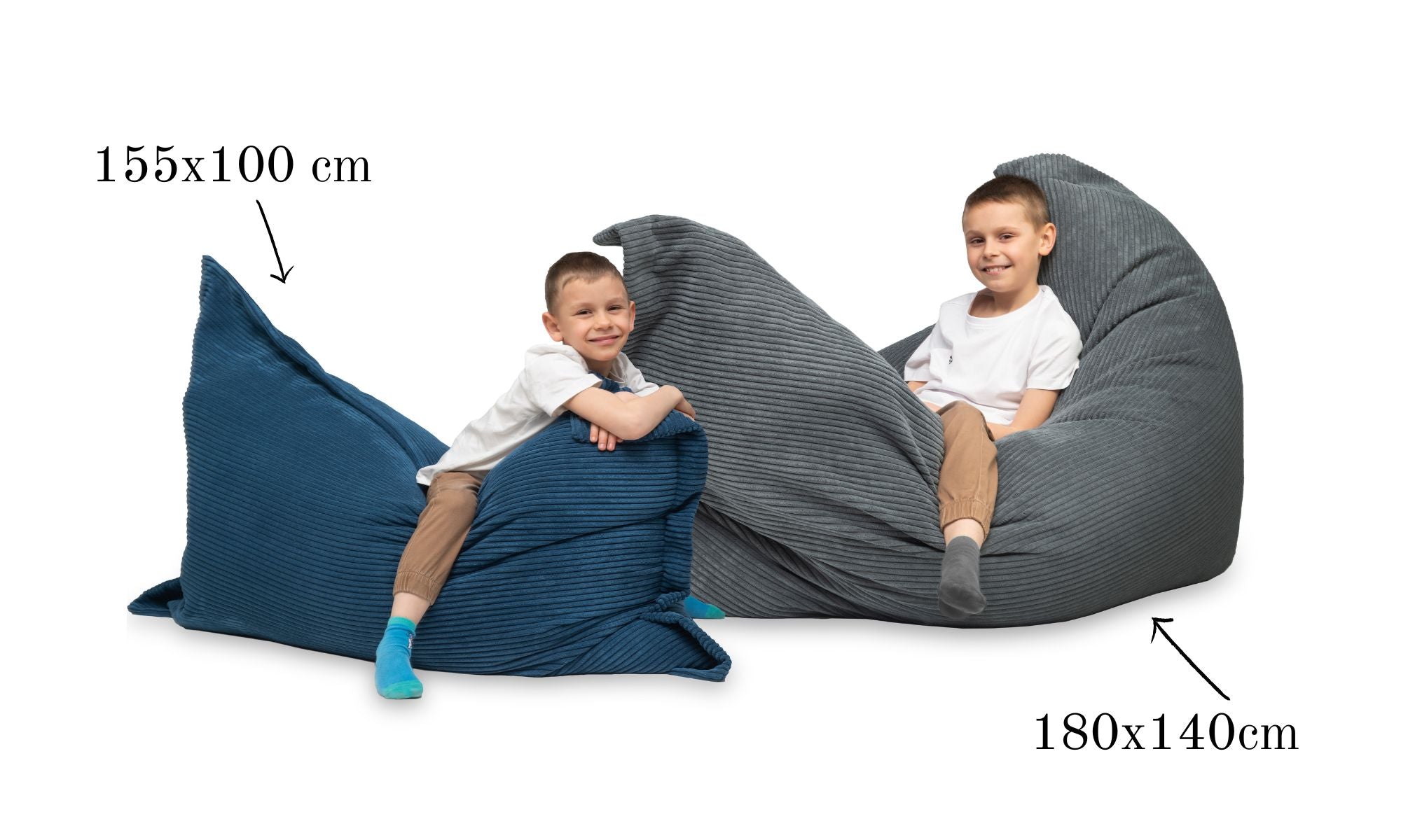 Pouf XXL en velours côtelé